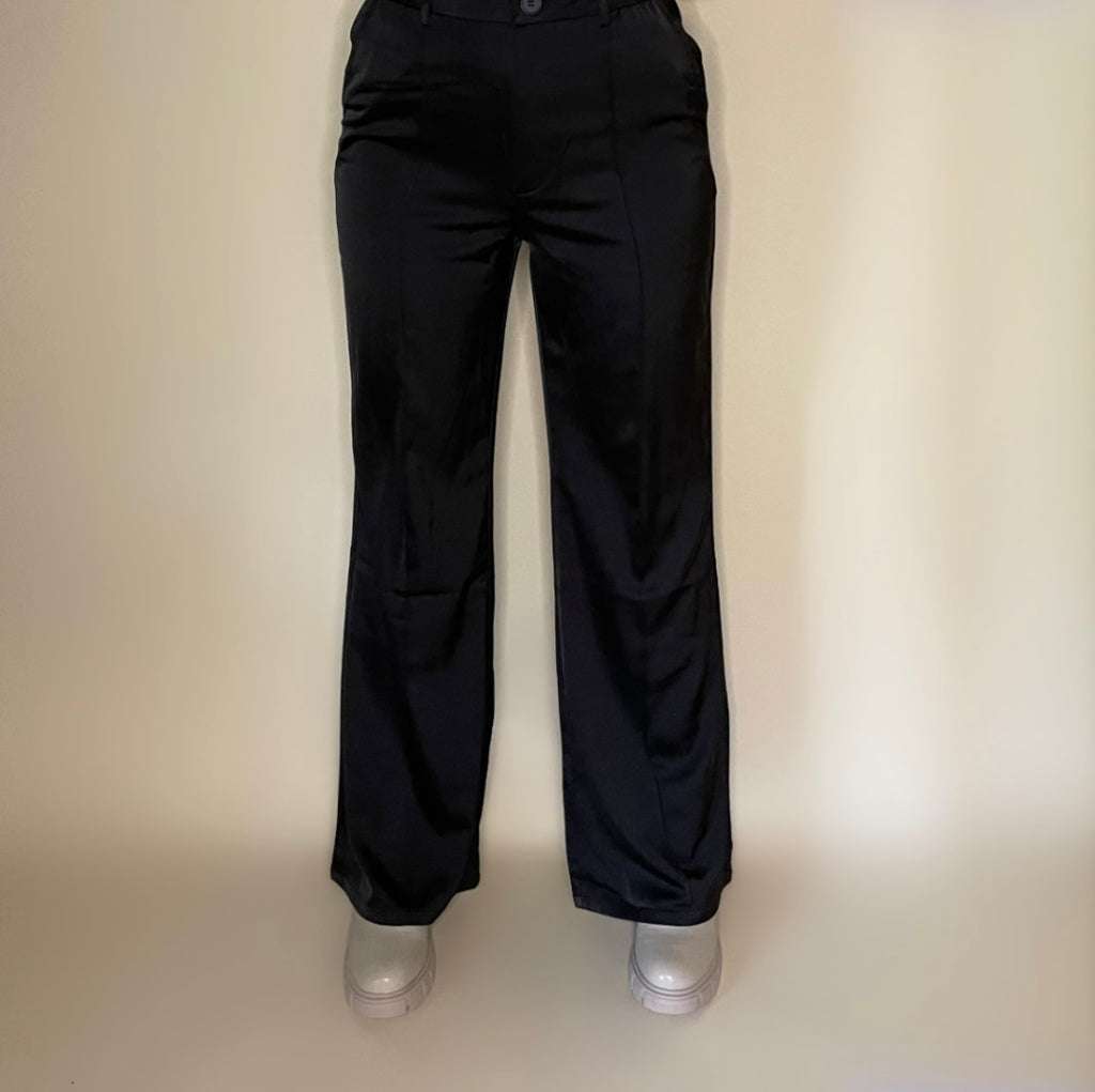 PANTALON SATIN ZWART