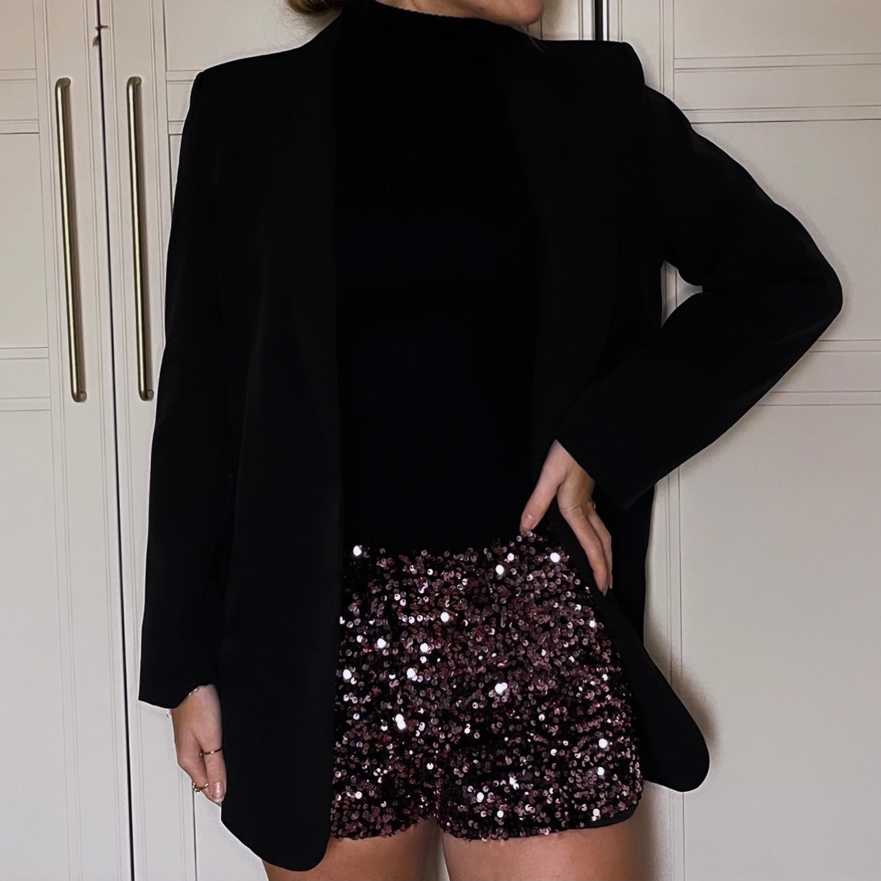 GLITTER SHORT ROZE