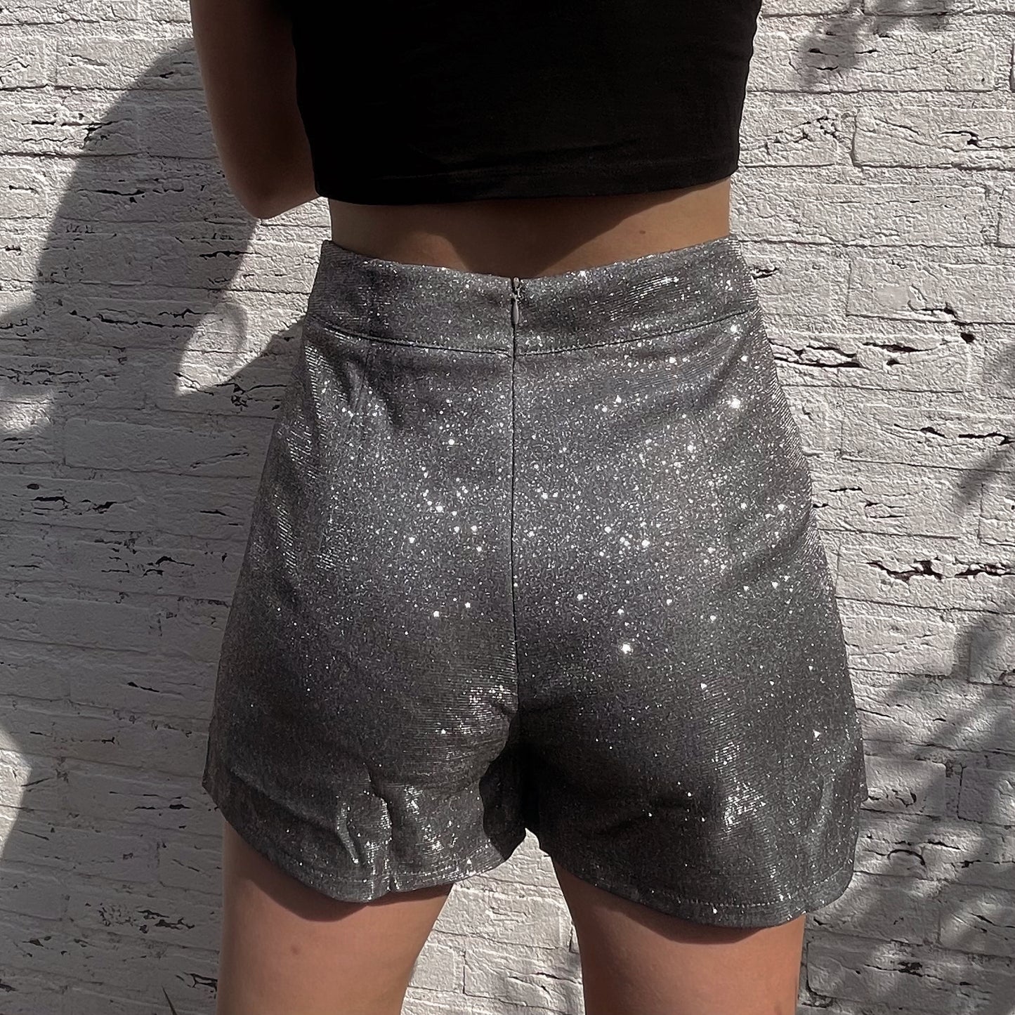 KATIE GLITTER SKORT ZILVER